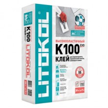 Клей для плитки/ керамогранита/ камня Litokol Hyperflex K100 эластичный серый (класс С2 ТЕ S1) 20 кг