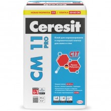 Клей для керамической плитки и керамогранита Ceresit CM 11 Pro 25 кг